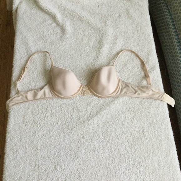 Vintage Victoria's Secret Nude Bra Lightly Padded - Sz 34C - Picture 3 of 15